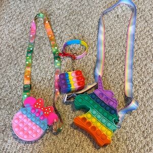 Colorful Pop It Kids Accessories Set
